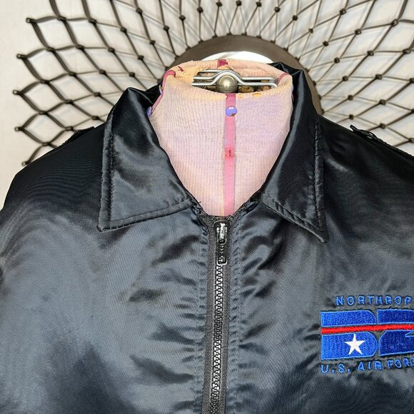 Vtg Mac Murray USA Northrop Air Force B2 Division Flight/Bomber Jacket Blk s/Sm - Picture 5 of 12